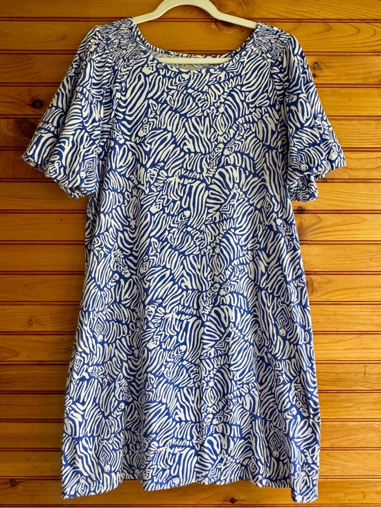Lilly Pulitzer Dresses & Skirts - Lilly Pulitzer Blue and White Printed Shift Dress